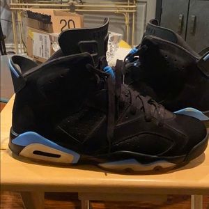 Blue and black Retro 6 Jordan’s size 11